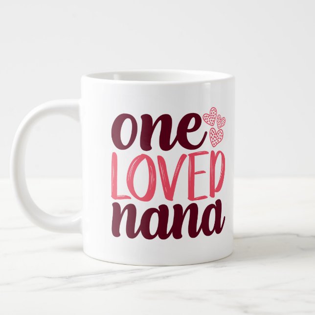 En kärleksfull Nana Valentine Jumbo Mugg (Vänster)