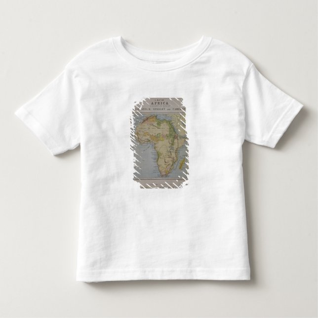 En karta av afrikan som illustrerar resor av David T Shirt (Framsida)