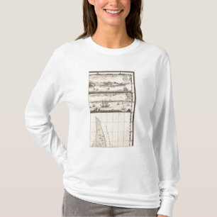 En karta av det brittiska väldet i Amerika lakan T-shirt