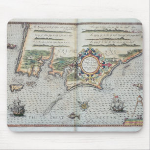 En karta av kusten av Brittany, 1588 Musmatta