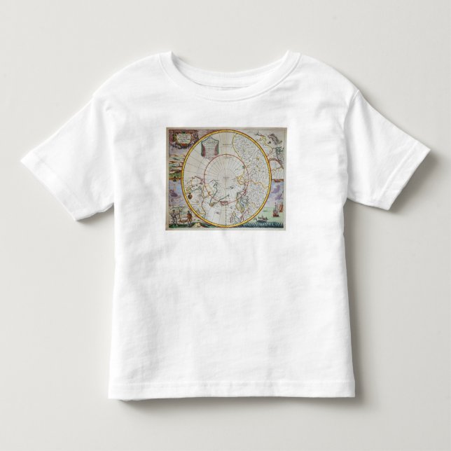 En karta av nordpolenen t shirt (Framsida)