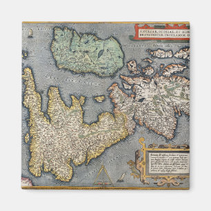 En karta av Storbritannien 1587 Magnet