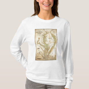 En kartlägga av chesapeaken och de Delaware T-shirt