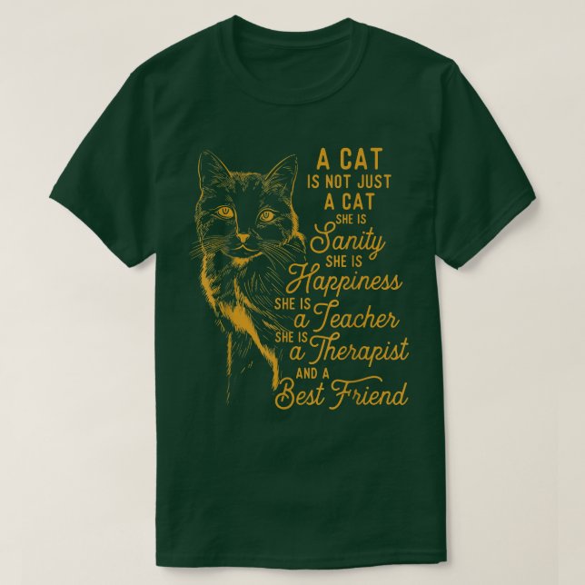 En katt är inte bara en kattunge. t shirt (Design framsida)