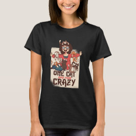 En katt från galen rolig katter mamma hamstrare t shirt