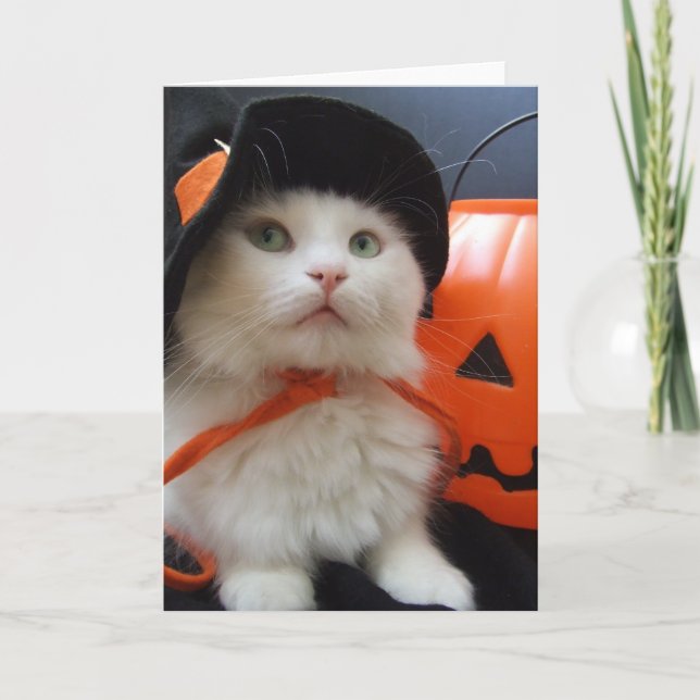 En katt Halloween Kort (Framsida)