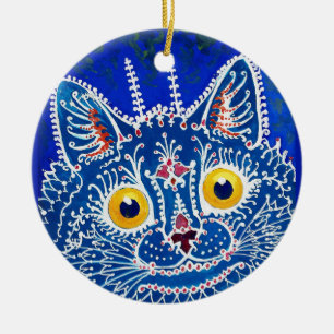 En katt i gotisk stil av Louis Wain Julgransprydnad Keramik