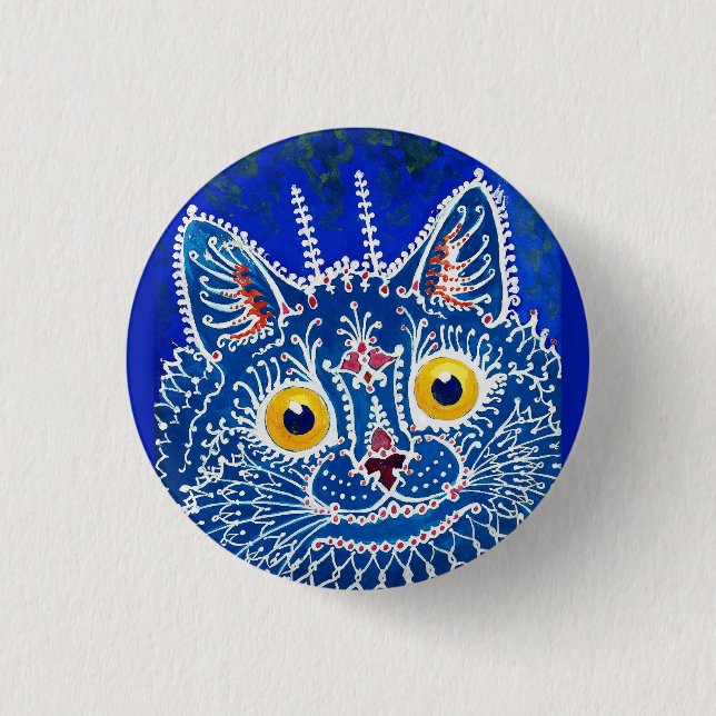 En katt i gotisk stil av Louis Wain  Knapp (Framsida)