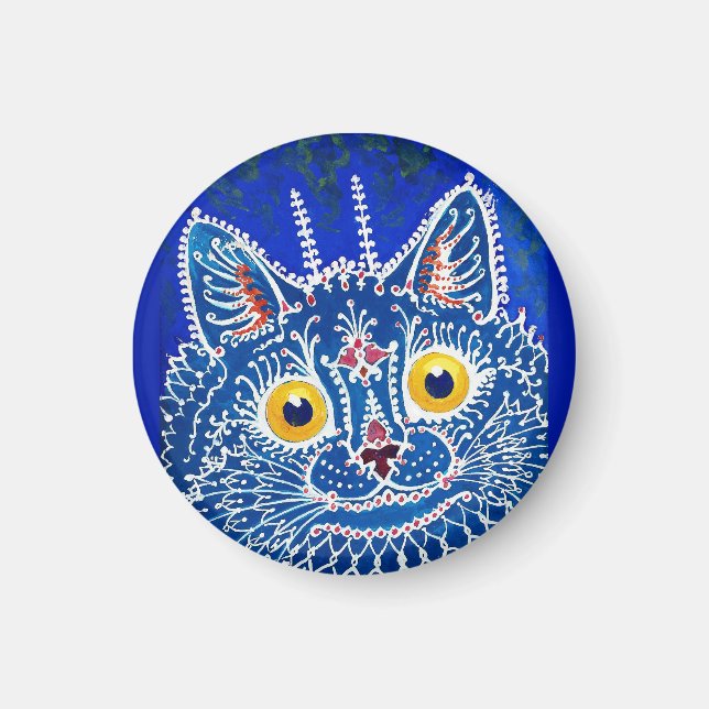 En katt i gotisk stil av Louis Wain  Magnet (Framsidan)