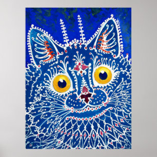 En katt i gotisk stil av Louis Wain  Poster