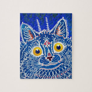 En katt i gotisk stil av Louis Wain Pussel