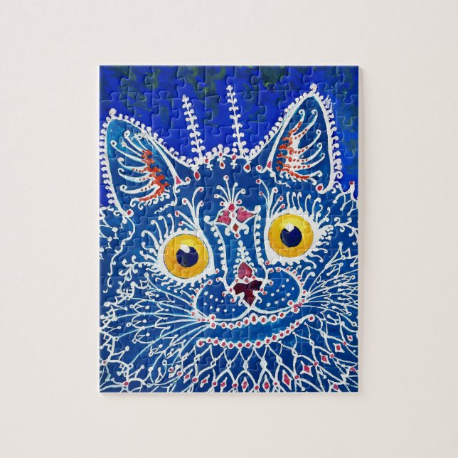 En katt i gotisk stil av Louis Wain  Pussel (Vertikal)