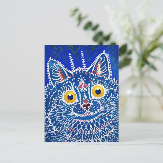 En katt i gotisk stil av Louis Wain  Vykort (Stående Fram)