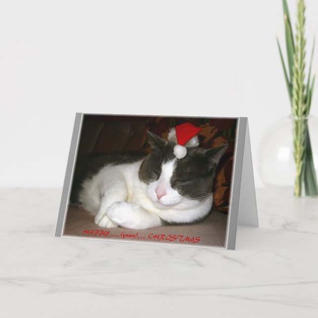 En katt julWish Helgkort (Framsida)