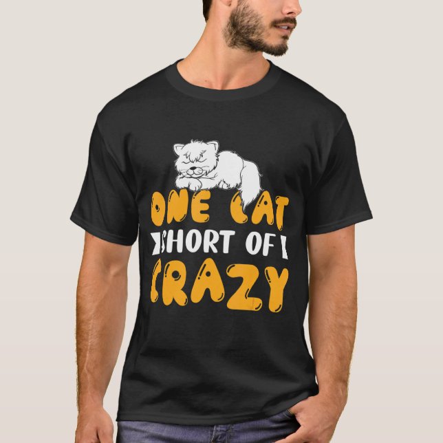 En katt Kort av Crazy Cute Graphic Cat T Shirt (Framsida)