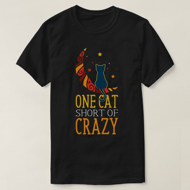 En katt Kort av Crazy Kitten Funny Cat Mamma Pullo T Shirt (Design framsida)