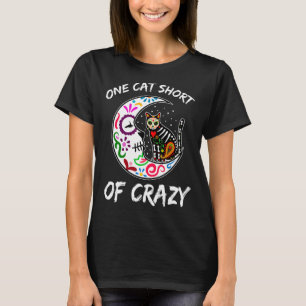 En katt Kort av Crazy Sugar Skull Måne och Kitten T Shirt