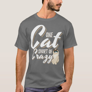 En katt Kort i Crazy T Shirt
