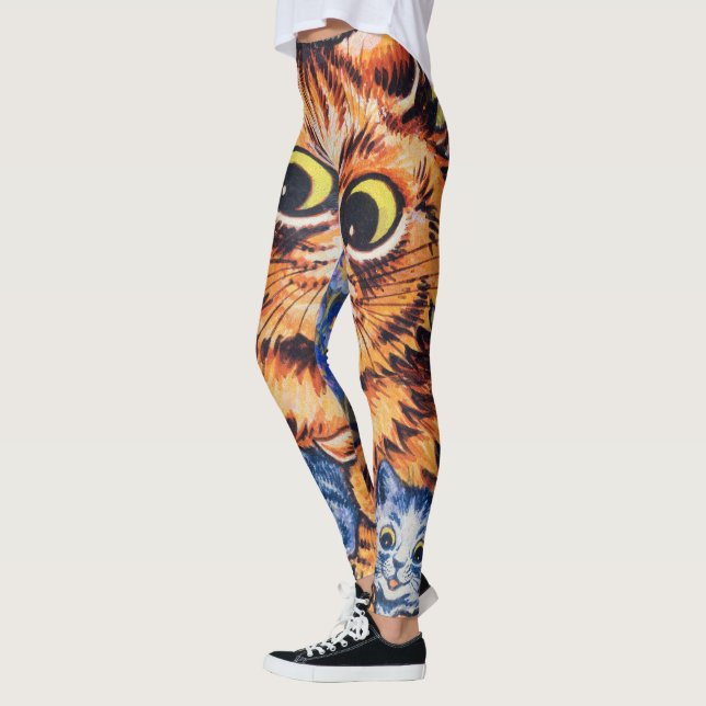 En katt med hennes kittens av Louis Wain Leggings (Vänster)