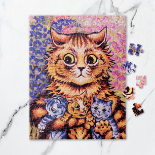 En katt med Kittens Louis Wain Pussel