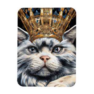 En katt med Krona Magnet