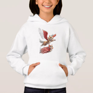 En katt med vingar som flyger som en fågel. t shirt