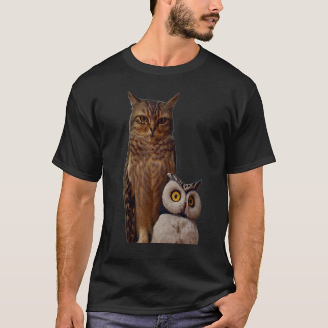 EN KATT OCH EN UGLA 1 T SHIRT (Framsida)