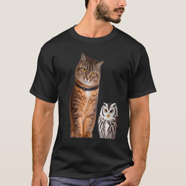 EN KATT OCH EN UGLA 5 T SHIRT (Framsida)
