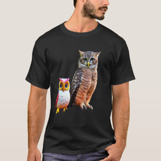 EN KATT OCH EN UGLA 6 T SHIRT
