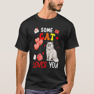 En katt som älskar dig Alla hjärtans dag-djur T Shirt