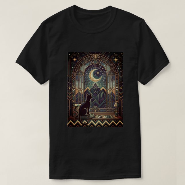 En katts kosmos t shirt (Design framsida)