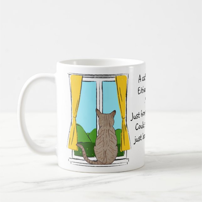 En katts rygg kaffemugg (Vänster)