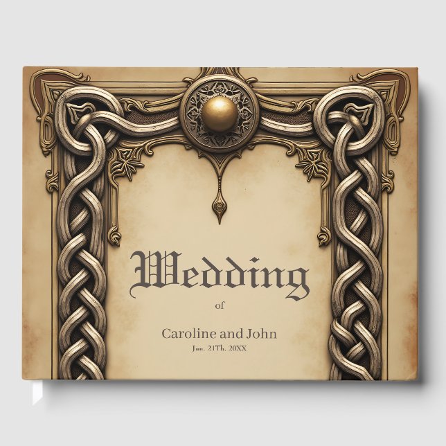 En keltisk elegans med ett hjärta och vingar. gästböcker (Framsida)