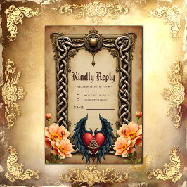 En keltisk elegans med ett hjärta och vingar. OSA kort