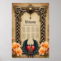 En keltisk elegans med ett hjärta och vingar.