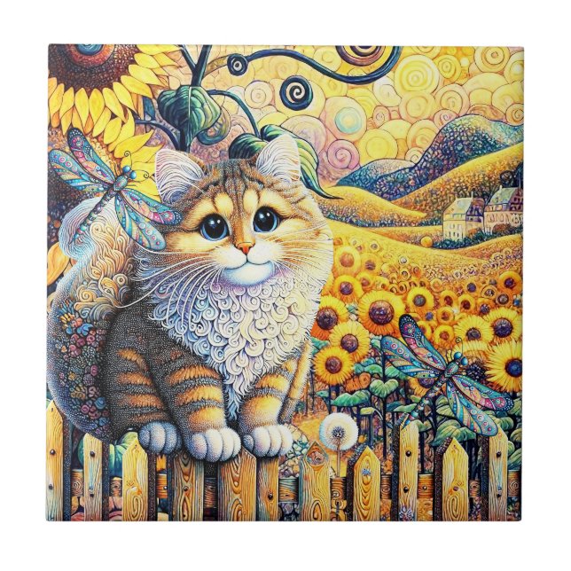 En keramisk panel för Bright Sunny Day Kakelplatta (Framsidan)