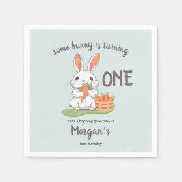 En kille är en pojkflicka första födelsedagen pappersservett