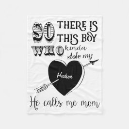 En kille Stole mitt hjärta han kallar mig Mamma Fleecefilt