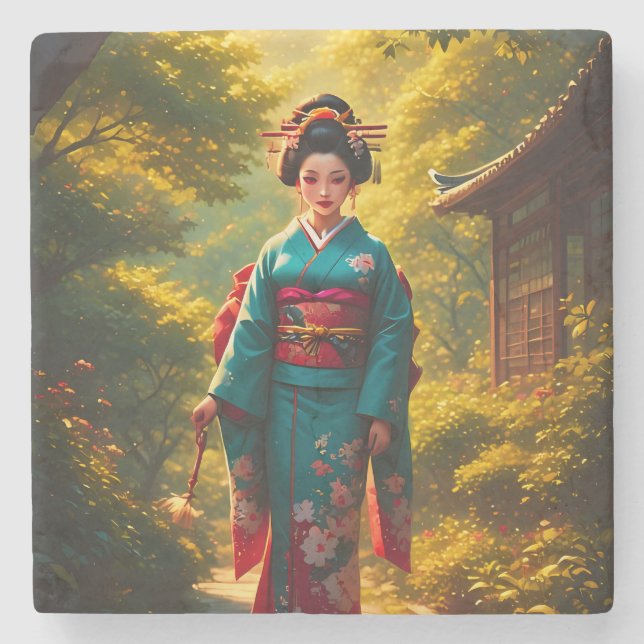 En Kimonos strålande Stenunderlägg (Framsidan)