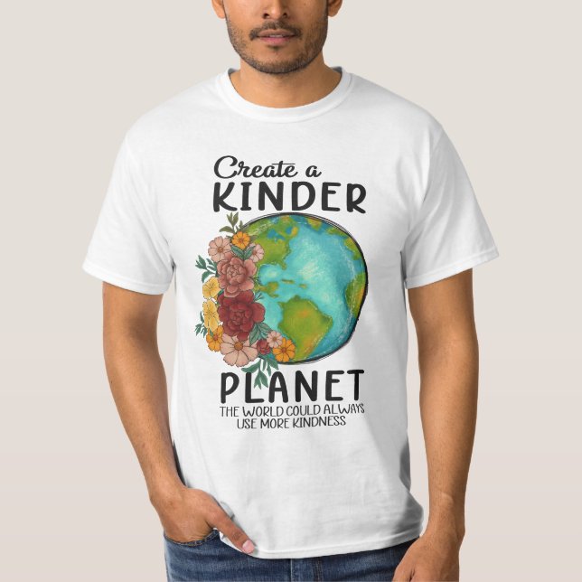 En Kinder Planet - Sprid Kärlek och hållbarhet T Shirt (Framsida)