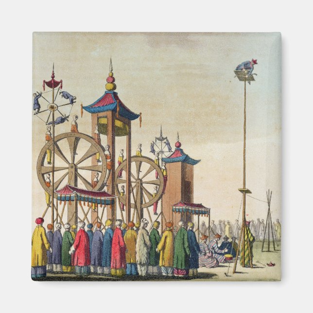 En kinesisk cirkus, illustration från Le Costume A Magnet (Framsidan)