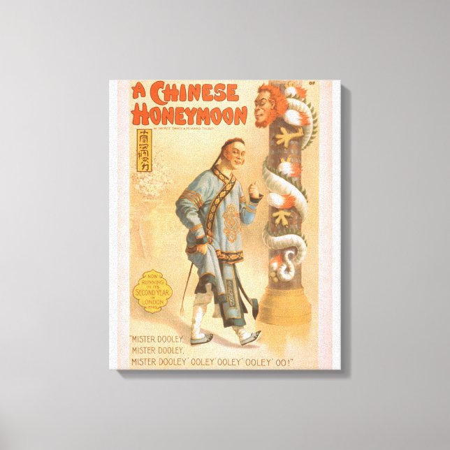 "En kinesisk honeymoon" Poster teatralisk uppspeln Canvastryck (Framsida)