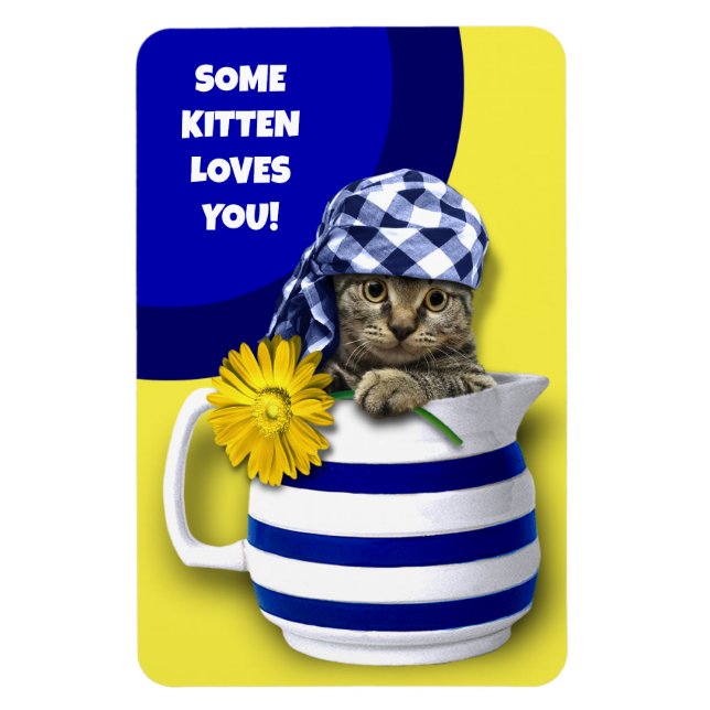 En Kitten Kärlek dig. Mors dag Gift Magnet (Vertikal)