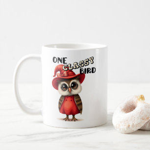 En klassfågel, en gåva från uggla älskare kaffemugg