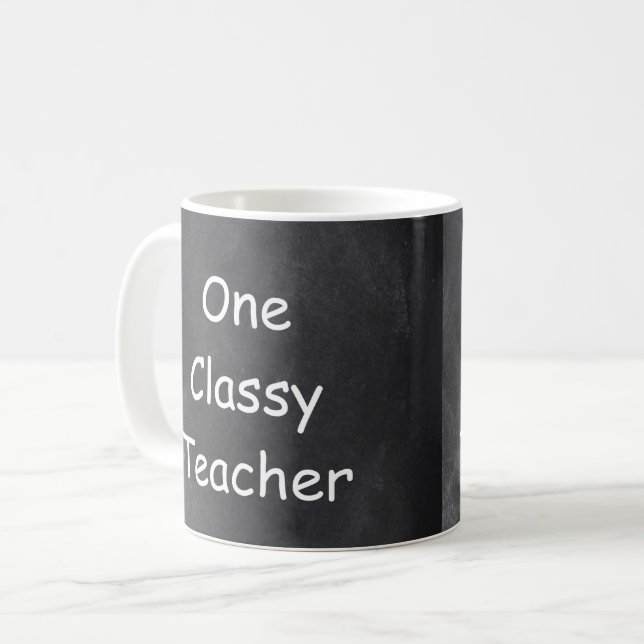 En klassinstruktör i Chalkboard Design Gift Idea Kaffemugg (Framsida vänster)