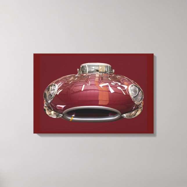 En klassisk Jaguar E-typ från 1961 Canvastryck (Framsida)