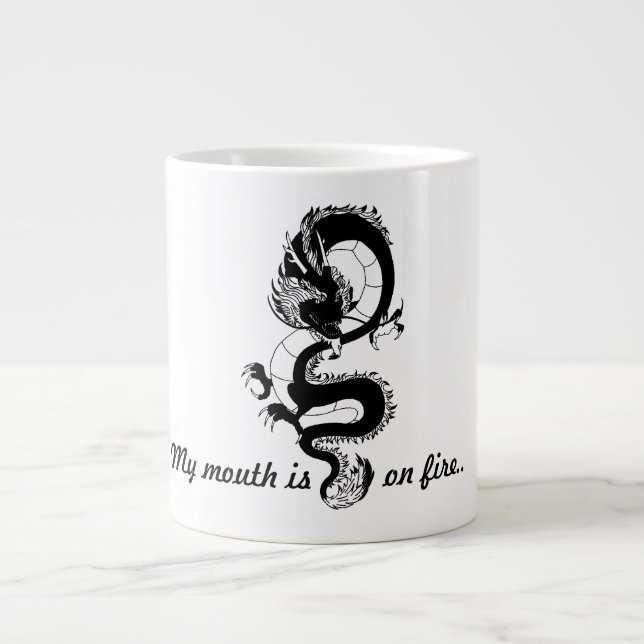 En klassisk mugg med en drake  jumbo mugg (Framsidan)