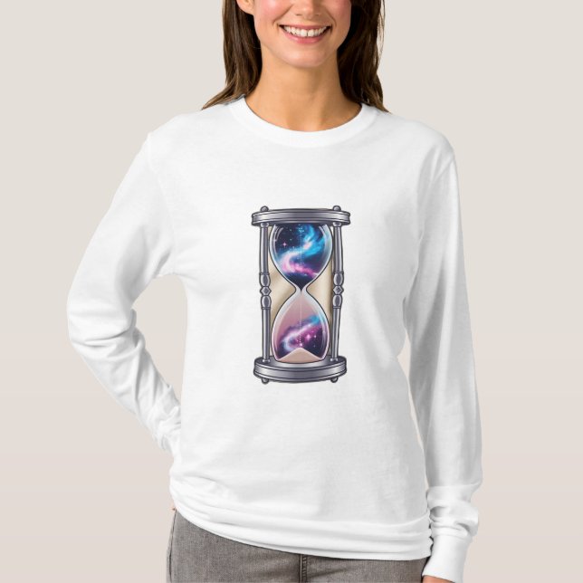 En klocka ansikte av planeter. t shirt (Framsida)