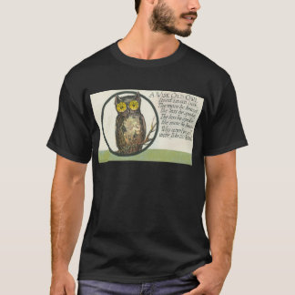 en klok gammal uggla tee shirt