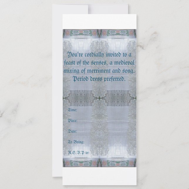 En Knight att minnas - medeltida inbjudningar (Baksida)